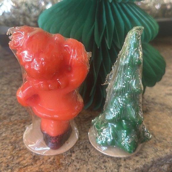 NWT Vintage 1950's Santa & Christmas Tree Gurley Candles - Picture 4 of 9